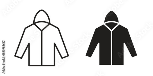 Nylon jacket icon for web apps, mobile apps. Graphic element illustration