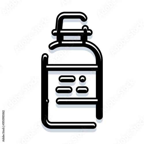 Gas cylinder icon representing medical oxygen supply, industrial applications, diving tank equipment, firefighter emergency support, or a compressed air container for various usages
