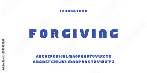 Digital modern alphabet font. Creative abstract urban, futuristic, fashion, sport, minimal technology typography.  Simple vector illustration with number