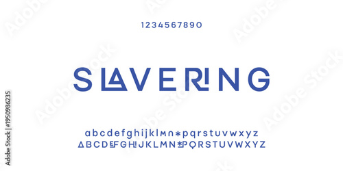 Digital modern alphabet font. Creative abstract urban, futuristic, fashion, sport, minimal technology typography.  Simple vector illustration with number