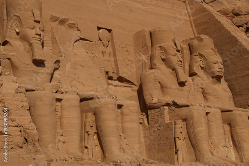 Quadro em tela Main statues of ancient Abu Simbel temple