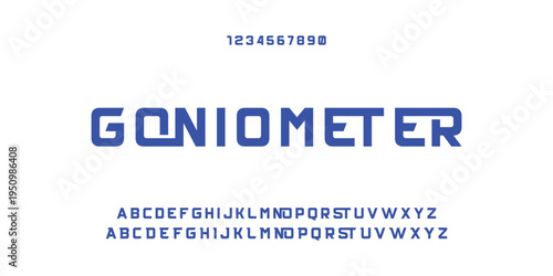 Digital modern alphabet font. Creative abstract urban, futuristic, fashion, sport, minimal technology typography.  Simple vector illustration with number