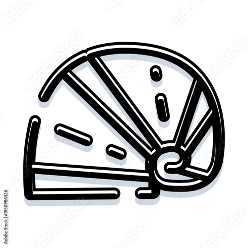 Minimal snail shell vector icon with spiral line art, representing mollusk biology, marine life, nautical themes and conservation in a clean, modern outline style