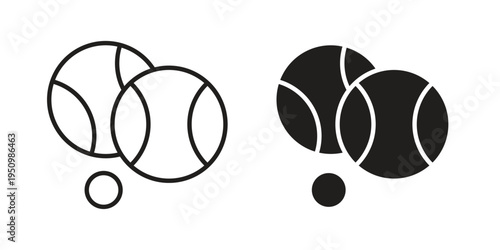 Petanque icon for web apps, mobile apps. Graphic element illustration