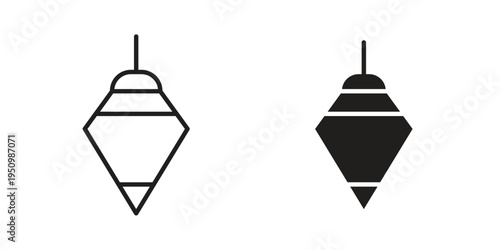 Plumb bob icon for web apps, mobile apps. Graphic element illustration