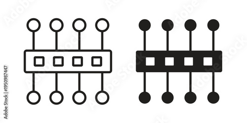 Proxy server icon for web apps, mobile apps. Graphic element illustration