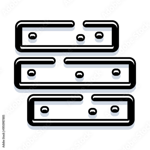 Stacked server units forming a system for database management, cloud computing, and data processing, representing hosting services and digital infrastructure technology