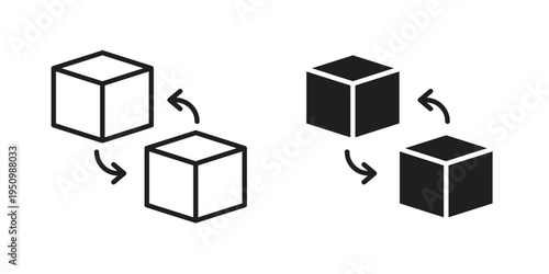 Replacement icon for web apps, mobile apps. Graphic element illustration