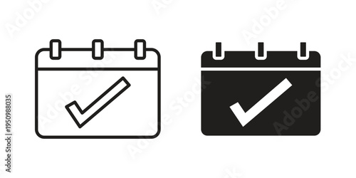 Reservation icon for web apps, mobile apps. Graphic element illustration