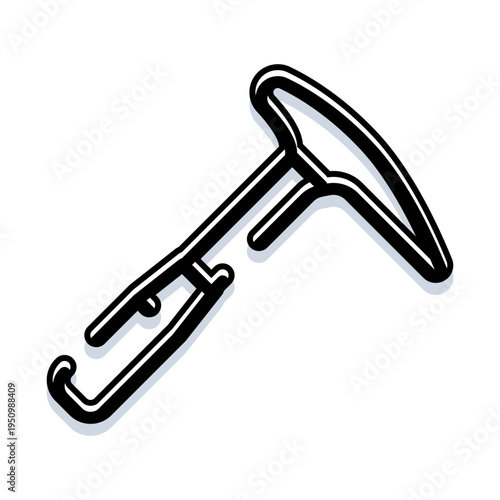 Ice axe for mountaineering and alpine adventure, essential climbing gear for hiking on snow and ice, ideal for expeditions, winter trekking and mountain safety and exploration