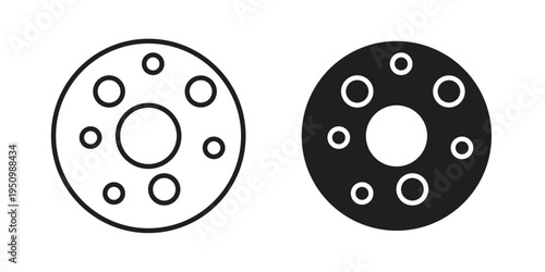 Rubber ring icon for web apps, mobile apps. Graphic element illustration