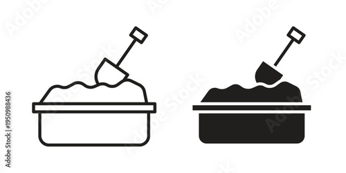 Sandbox icon for web apps, mobile apps. Graphic element illustration