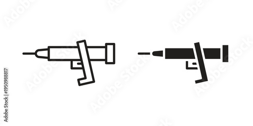 Sealant gun icon for web apps, mobile apps. Graphic element illustration