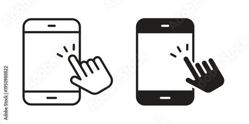 Self service icon for web apps, mobile apps. Graphic element illustration