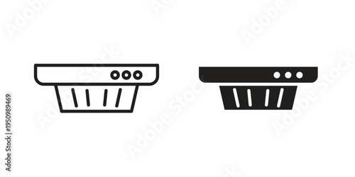 Smoke detector icon for web apps, mobile apps. Graphic element illustration