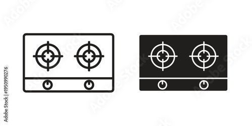 Stove icon for web apps, mobile apps. Graphic element illustration