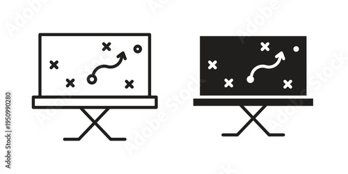 Strategical planning icon for web apps, mobile apps. Graphic element illustration
