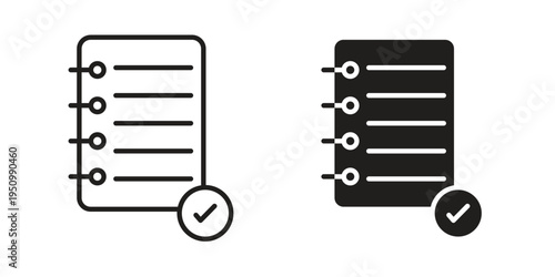 Summary icon for web apps, mobile apps. Graphic element illustration