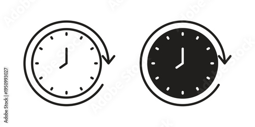Wait time icon for web apps, mobile apps. Graphic element illustration