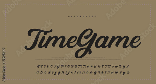 Script Brush Font Type Font lettering handwritten. vector illustration  