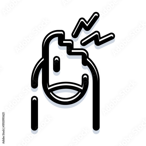 Fingernail damaged from chronic biting, showing broken nail, torn skin and painconcept of bad habit, poor nail hygiene, anxiety related injury and need for self care treatment