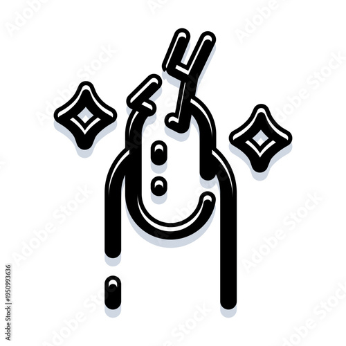 Finger receiving professional nail care at a salon, featuring a clean white background with graphic elements symbolizing beauty, hygiene, and well being