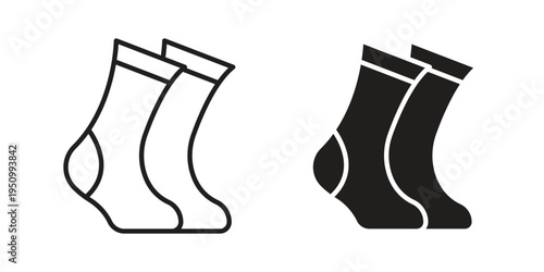 Women socks icon for web apps, mobile apps. Graphic element illustration