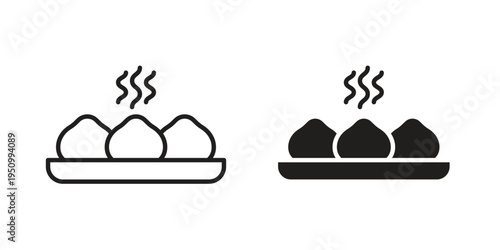 Xiao long bao icon for web apps, mobile apps. Graphic element illustration