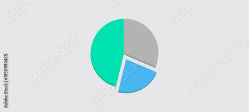 Pie Chart Infographic Data Visualization Vector Illustration.