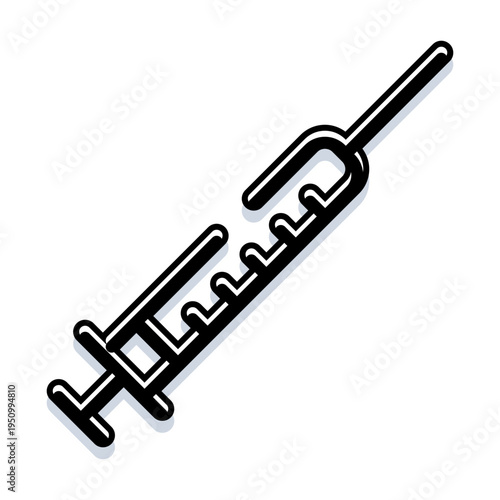 Syringe providing an important medical injection or vaccination for healthcare, prevention, and treatment of illness, representing essential concepts of medicine and pharmacy