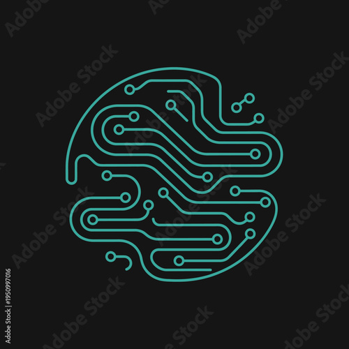 Circuit board brain electronic design.