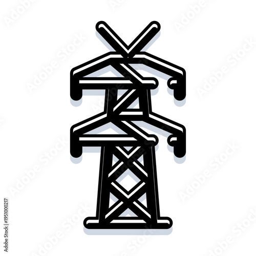 Electricity pylon delivering power through its transmission lines, facilitating modern energy infrastructure and distributing electrical power across networks