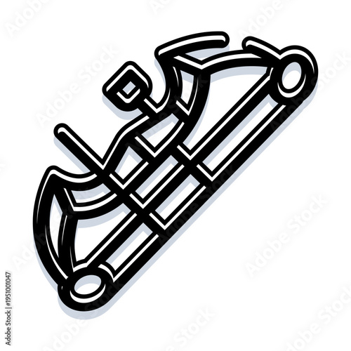 Roller coaster track with a sharp curve and a loop, illustrating a thrilling carnival ride in an amusement park theme, featuring a bold outline graphic vector