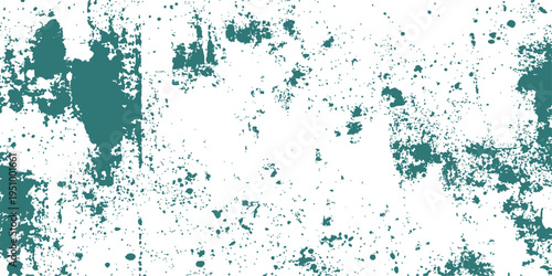 Abstract distressed texture with a vivid teal color paint splatter on a wall, showcasing a gritty industrial aesthetic, ready for use as a background.