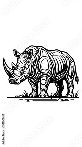 rhino vector illustration