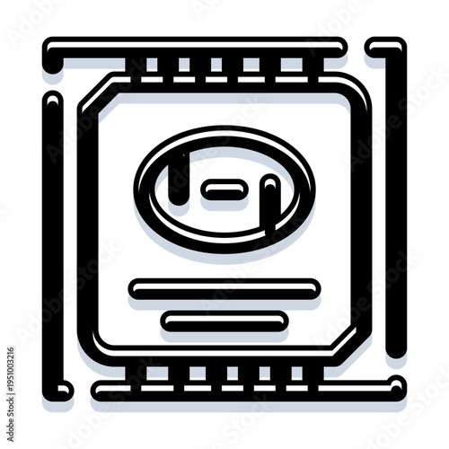 Microchip element symbolizing modern microelectronics hardware, computing, and electronic component technology, essential for current digital systems and infrastructure