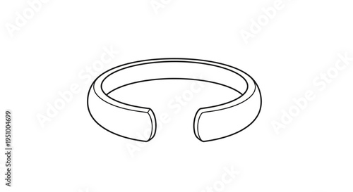 Open Ring Jewelry, Minimalist Band, Simple Modern Accessory, Fashionable Jewelry Design