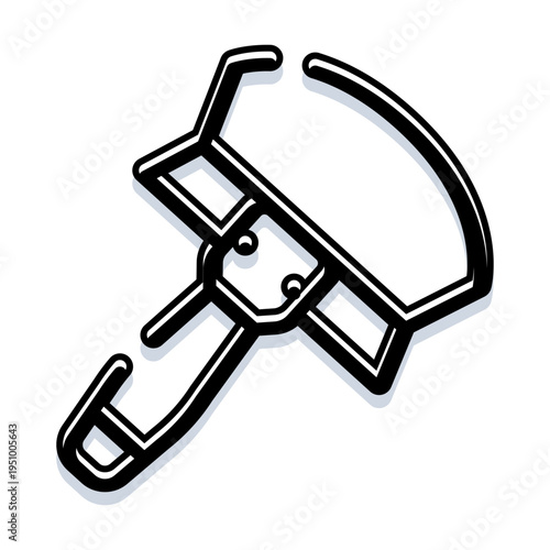 Climbing camming device icon representing safety and security in extreme sports, with its spring loaded lobes providing essential protection for mountaineers and rock climbers