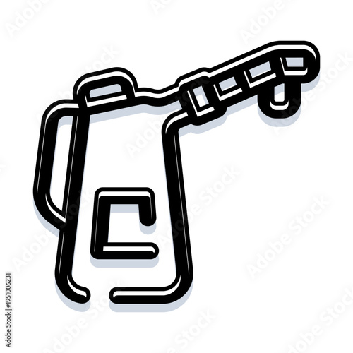 Oil can outline illustration depicting lubrication, maintenance, and mechanics, representing industrial equipment, service, and essential tool for machinery