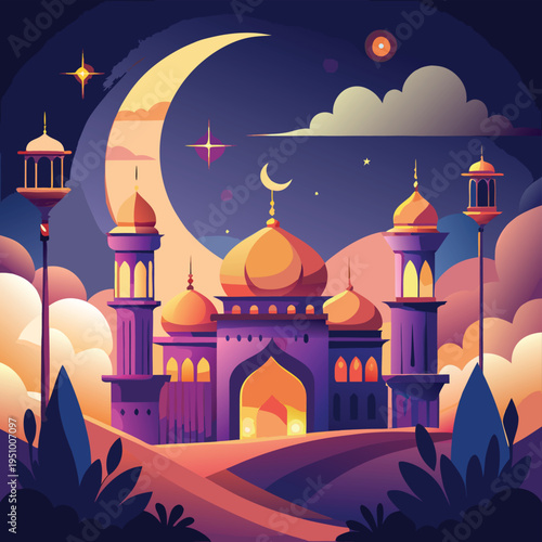 beautiful-eid-ul-fitr-celebration-scene--mosque