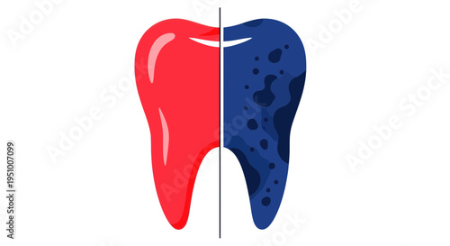 Healthy vs. Decayed Tooth Concept