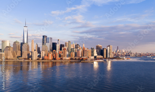 Wallpaper Mural New York City skyline over Hudson River. Manhattan waterfront panorama in New York City. NYC Manhattan skyline. New York downtown cityscape. Torontodigital.ca