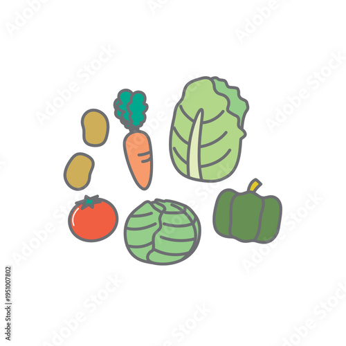 かわいい野菜のイラスト