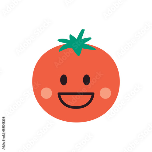 可愛いトマトのキャラクターイラスト