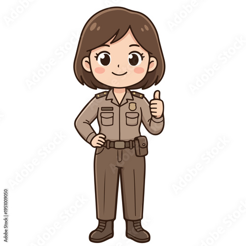 illustration of women police officer