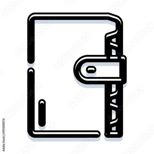 Personal organizer binder with a strap closure for planning and managing daily schedules, appointments, tasks, and notes in an efficient corporate, personal, or educational context