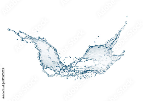 抽象的な青い水しぶきの3dイラスト	