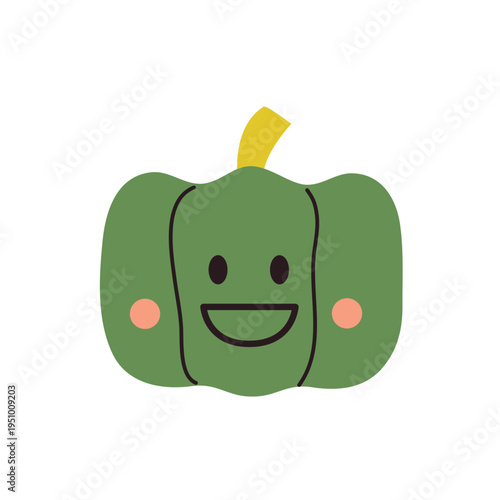 可愛いかぼちゃのキャラクターイラスト