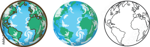 地球（大西洋・ヨーロッパ・アメリカ・アフリカ）