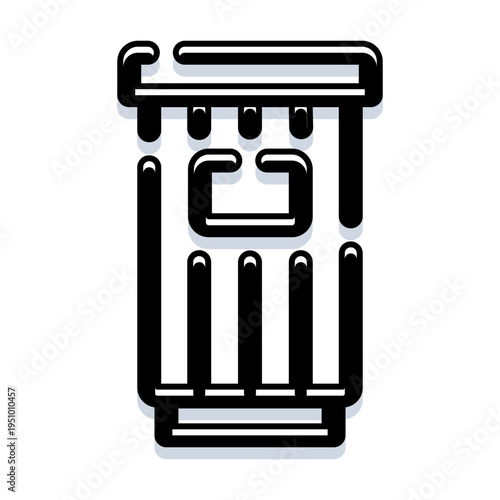 Waste bin icon presenting the concept of discarding unwanted materials and items, emphasizing organization, recycling, and responsible waste management for a cleaner environment